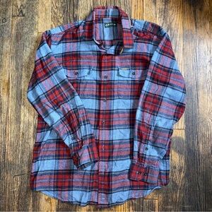 Orvis Elk Creek Jaspé Long-Sleeved Plaid Flannel Shirt size Large